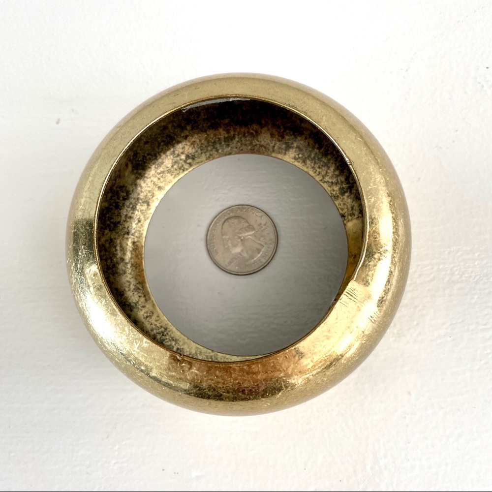 Domed Brass Bangle Statement Bracelet - image 4